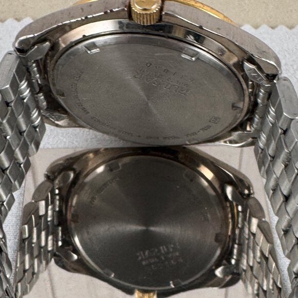 Pulsar 2 Tone Gold and Silver Watch with a Stunning Midnight Blue Dial - Picture 4 of 8